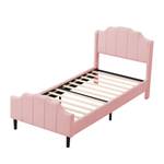 Lit en velours M466 Rose foncé