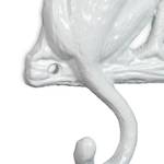 Weiße Garderobenleiste im Affen-Design Weiß - Metall - 37 x 15 x 4 cm