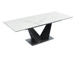 Ausziehbarer Tisch OLETIA Weiß - Stein - 90 x 76 x 220 cm