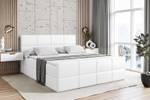 Boxspringbett ARDENI-Z Hochglanz Weiß - Breite: 140 cm - H4