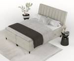 Boxspringbett Merton Beige - Grau - Breite: 160 cm - H2