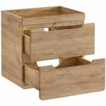 Waschtischunterschrank mit Regal 140cm Braun - Holzwerkstoff - 141 x 62 x 46 cm