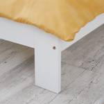 Einzelbett 2521 Weiß - Massivholz - Holzart/Dekor - 95 x 30 x 204 cm