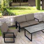 Gartensofa FRENA 2-Personen Beige - Schwarz