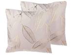 Coussin décoratif FREESIA Doré - Rose foncé