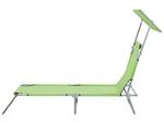 Chaise longue FOLIGNO Vert - Citron vert - Argenté