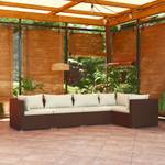 Salon de jardin (lot de 5) 3013632-16 Marron - Crème - Blanc