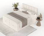 Boxspringbett Shay Creme - Breite: 140 cm - H2