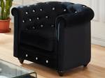 Couchgarnitur CHESTERFIELD 3er-Set Schwarz