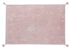 Tapis lavable en coton, ITZA Rose clair