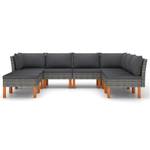 Garten-Sofa-Set (8-teilig) 3009634-12 Grau