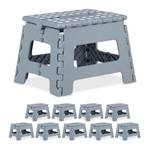 Klapphocker faltbar M hellgrau 10er Set Grau - Weiß