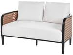 Set de jardin MONTEFALCO Noir - Blanc - Métal - 74 x 87 x 137 cm