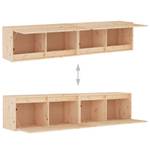 Wandschrank 3013352-2 (2er Set) Braun - Massivholz - Holzart/Dekor - 80 x 35 x 30 cm