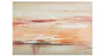 Tableau peint à la main Rosewater Tides Beige - Orange - Bois massif - Textile - 120 x 80 x 4 cm