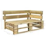 Palettenbank Braun - Massivholz - Holzart/Dekor - 110 x 55 x 66 cm