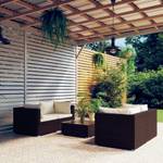 Salon de jardin (lot de 5) 3013630-2 Marron - Crème - Blanc