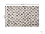 Teppich KIRCA Beige - Braun - Echtleder - 200 x 140 x 140 cm