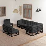 Salon de jardin (lot de 8) 3009797-2 Anthracite - Noir