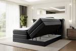 Boxspringbett VILA KING Hochglanz Schwarz - Breite: 200 cm