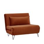 Fauteuil convertible en velours rouille Rouge