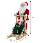 Figur Holzschlitten Weihnachtsmann mit