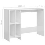 Schreibtisch Weiß - Holzwerkstoff - Massivholz - 103 x 75 x 103 cm