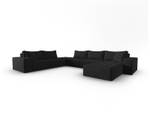 modulares U-Formsofa MIKE 8 Sitzplätze Schwarz