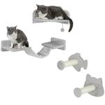 Katzen Kletterwand Set D30-859V00LG Grau - Holzwerkstoff - 26 x 13 x 90 cm