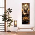 KUNSTDRUCK Buddha and Lotus Flower 3 40 x 120 cm