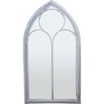 Grand miroir fenêtre en métal Eglise Gris - Métal - 61 x 112 x 5 cm