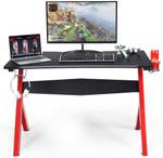 Gamingtisch Computertisch Schwarz - Holzwerkstoff - 60 x 76 x 115 cm