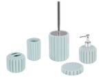 Set accessoires de salle de bain GORBEA Bleu - Argenté - Céramique - 12 x 33 x 12 cm