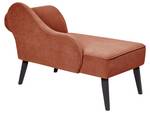 Chaiselongue BIARRITZ Schwarz - Rot - Armlehne davorstehend links - Ecke davorstehend rechts