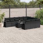 Gartensitzgruppe K897(11-tlg) Schwarz - Massivholz - 69 x 62 x 55 cm