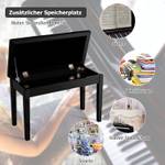 Klavierbank Klavierhocker Schwarz - Kunstleder - 35 x 49 x 75 cm