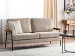 3-Sitzer Sofa AKRANES Beige - Schwarz - Eiche Dunkel - Taupe