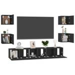 TV-Schrank 7er Set D820 Schwarz - Tiefe: 60 cm