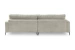 Ecksofa Canapé CARA Cordon Gris lumineux - Angle à gauche (vu de face)