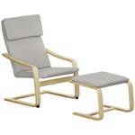 Relaxsessel mit Hocker 833-814V00LG Hellgrau