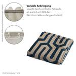 Vorhang Petrol Abstrakt Schlafzimmer Gold - Textil - 140 x 245 x 1 cm