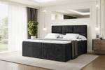 Boxspringbett OHIO Schwarz - Breite: 180 cm - H3