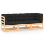 Gartensofa (3-teilig) 3083741 Anthrazit - Holz