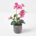 Künstliche pinke Phalaenopsis-Orchidee Pink - Kunststoff - 17 x 40 x 40 cm