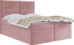 Boxspringbett mit Topper NESTEA Altrosa - Breite: 160 cm - H4