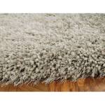 Tapis shaggy tufté FLOOD Argenté - 100 x 150 cm