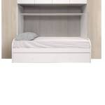 Schlafzimmer komplett mit Kleiderschrank Weiß - Holz teilmassiv - 293 x 247 x 90 cm