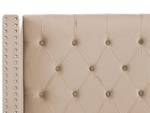 Lit double LUBBON Beige - Argenté - 209 x 142 x 215 cm