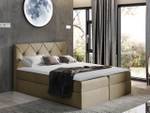 Boxspringbett Crystal Beige - Breite: 127 cm