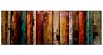 Metallbild Flashy Wood Metall - 144 x 44 x 5 cm